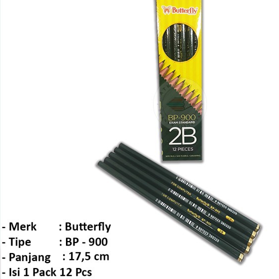 

BUTTERFLY Pensil 2B - BP 900 - Lusin