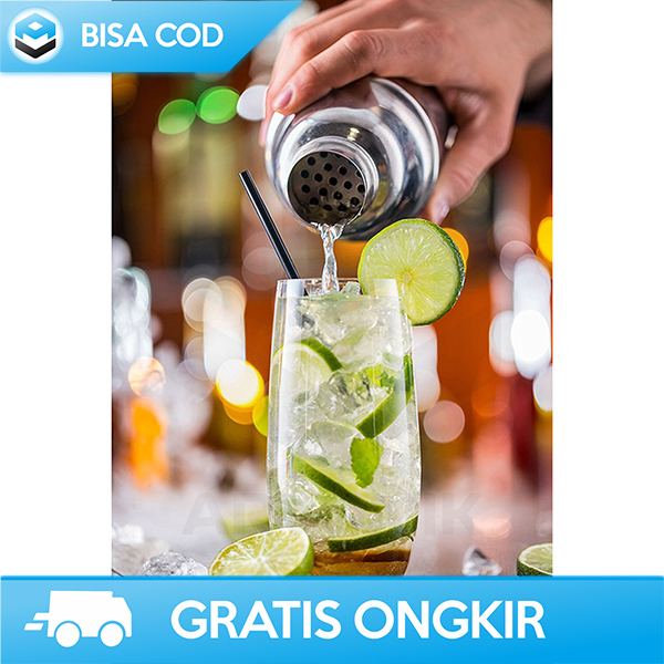 PERALATAN BARTENDER 6IN1 SHAKER COCKTAIL 750ML UPORS STAINLESS STEEL