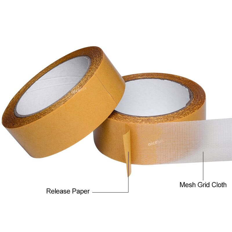 ( JI ) Double tape kuning kain / Double-sided Cloth Duct Tape Super Kuat Tahan Air