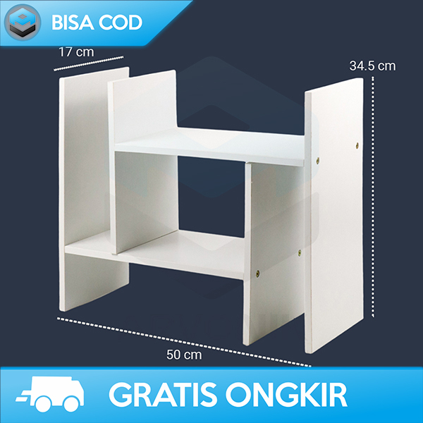 RAK BUKU DIY STORAGE ORGANIZER MINIMALIS MUDAH DIPASANG RAK KAYU RAKIT