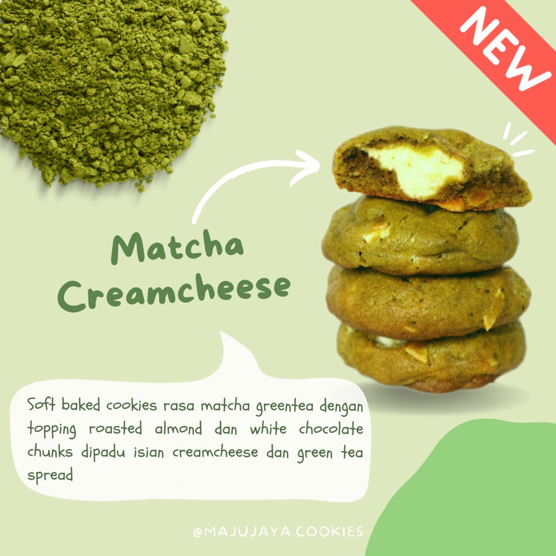 

Soft Baked Cookies Matcha Creamcheese