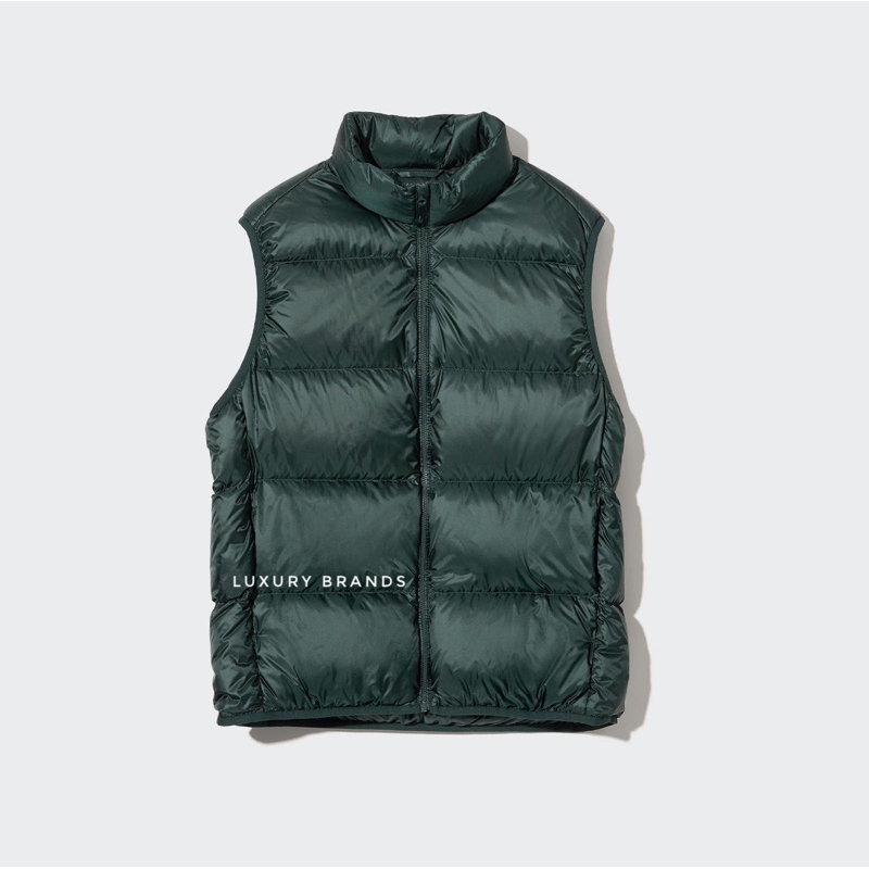 Jaket Vest UNIQLO Original Ultra Light Down Wide Vest Jacket Green
