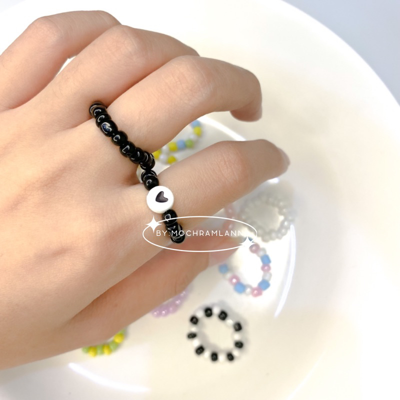 PART 1 beads ring cute / cincin korea / cincin manik pasir / simple beads ring
