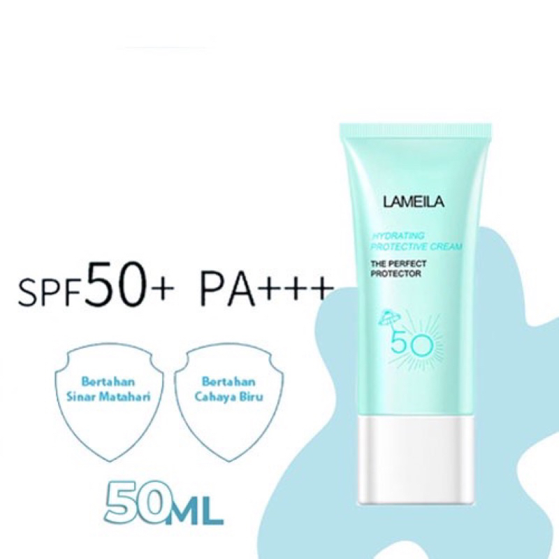 GRATIS ONGKIR{Instant COD Medan termurah} Lameila 3060 Hydrating Protective Cream Sunblock Badan dan Wajah Spf 50 Suncreen