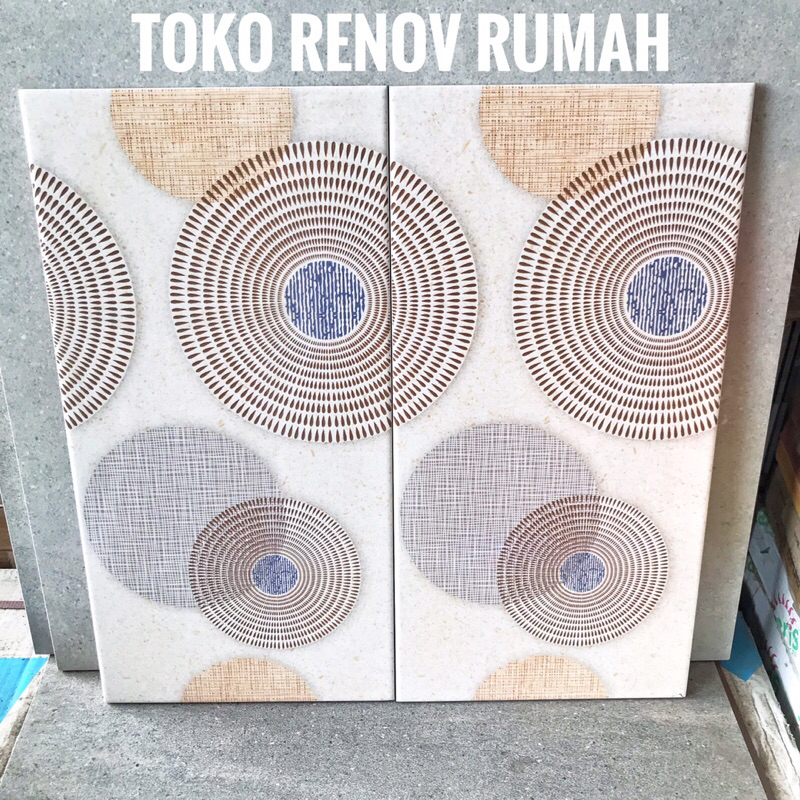 keramik 25x50 motif batik (Glossy)/ keramik dinding kamar mandi/ keramik dinding dapur/ keramik moti