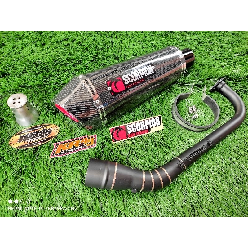 KNALPOT RACING SCORPION CARBON FREE DB KILLER NMAX PCX VARIO BEAT AEROX MIO XEON SOUL FINO X-RIDE XM