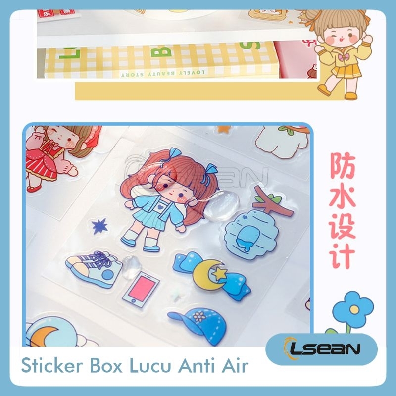 STICKER JURNAL SCRAPBOOK LUCU 2D ANTI AIR MOTIF KOREA KARTUN LUCU WATERPROOF