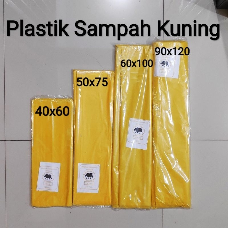 Plastik Sampah Kuning Medis Kantong Sampah Kuning Medis Tebal Kuat Plastik Sampah Medis /Pack