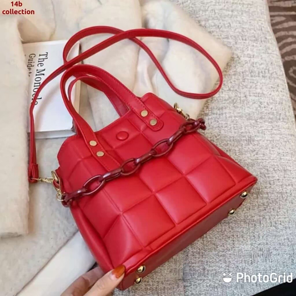 TAS SELEMPANG WANITA PREMIUM KULIT IMPORT HANDBAG SHOULDER BAG CEWEK KOREA KEKINIAN