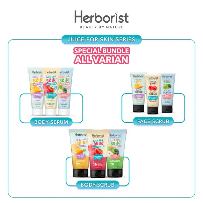 Herborist Juice For Skin Body Serum / Body Scrub / Face Scrub