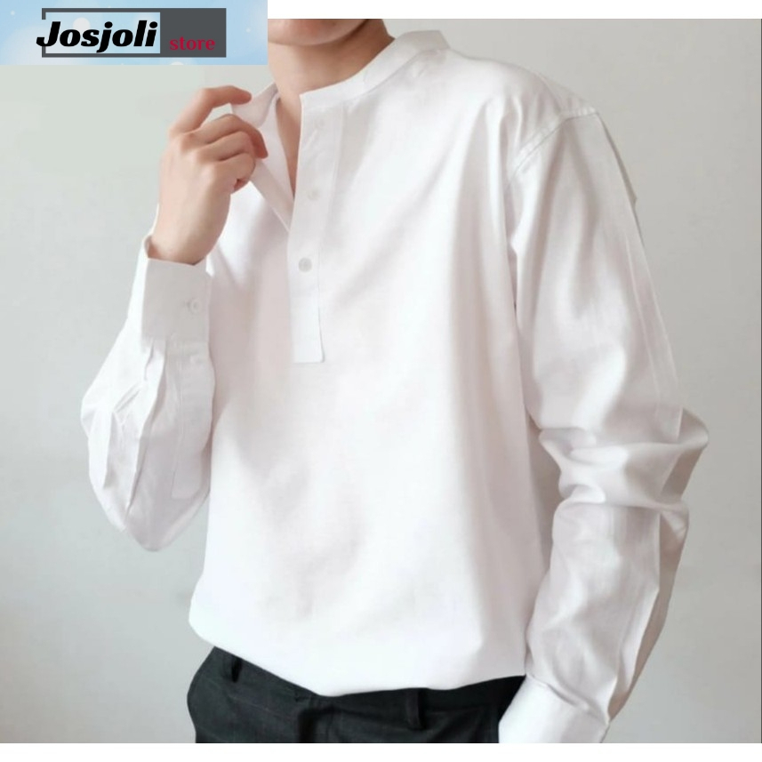 JOSJOLI_STORE/Baju Koko Malik/Baju Koko Pria Dewasa Lengan Panjang/Size M,L,XL