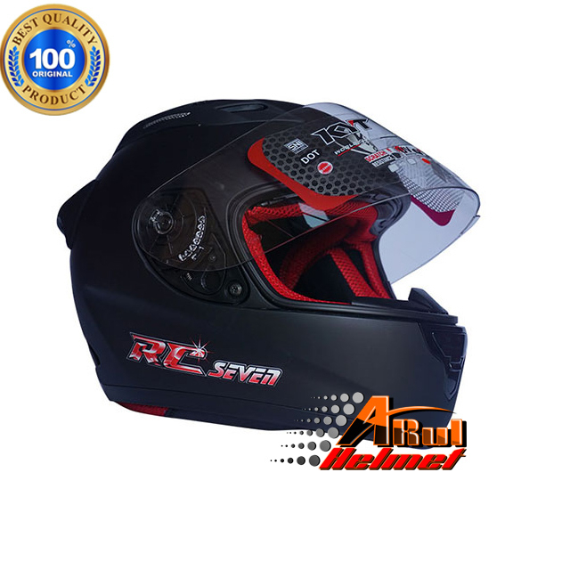 helm kyt rc seven black doff original / kyt rc 7 polos