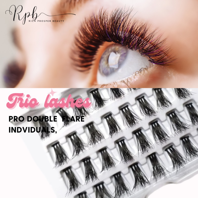 PRO DOUBLE FLARE UP KNOTTED TRIO LASHES - XANADU PLETHORA LASHES - Lashes Natural False Eyelashes Dramatic Volume Lashes Eyelash Extension Makeup