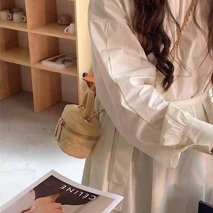 Rantai belah ketupat mini serba cocok tas kecil wanita tas ember tas Messenger portabel satu bahu