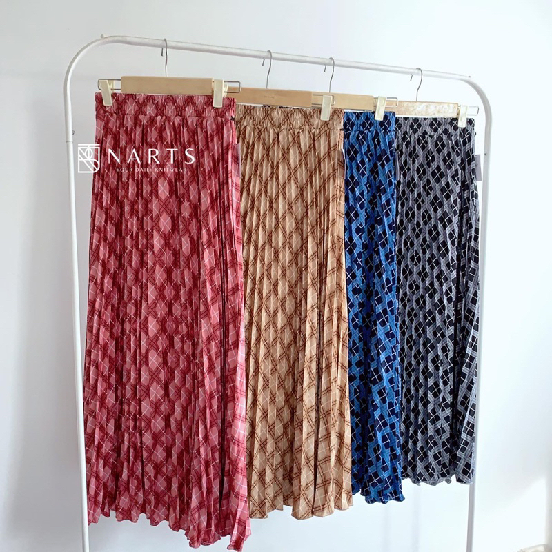 SQUARE PLEATED SKIRT / ROK PLISKET MOTIF / IMPORT PREMIUM / ROK VINTAGE