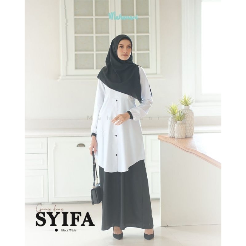 Seragam Kerja Syifa Hitam Putih