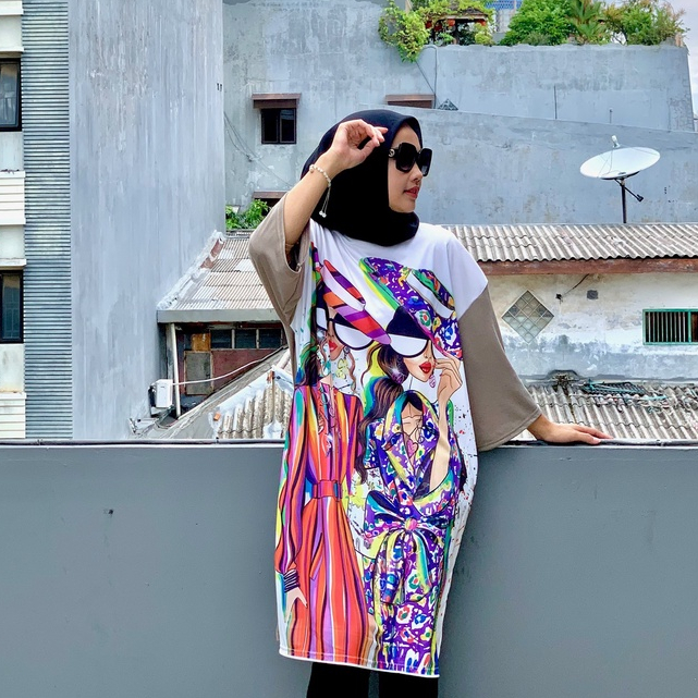 GR833 TUNIK OVERSIZE MIDI DRESS GIRLLY TWINS SR985