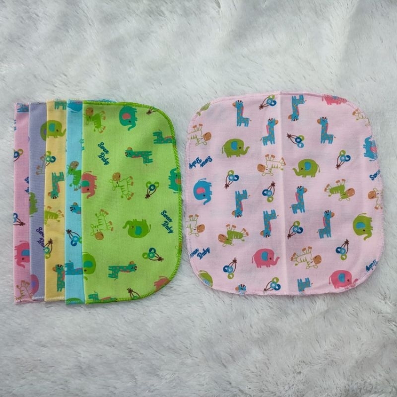 Sapu tangan bayi motif karakter | washcloth baby 6in1 | sapu tangan katun lembut | kain set