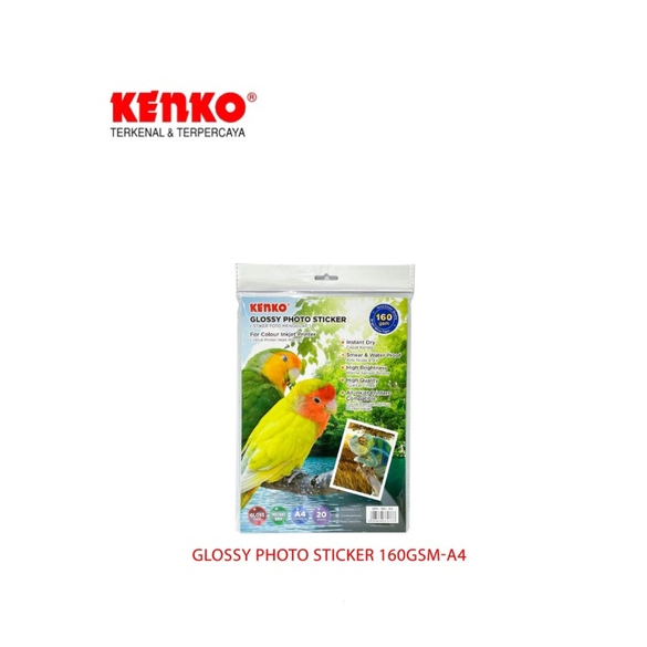 

KENKO GLOSSY PHOTO STICKER 160GSM-A4 ( 1 PACK )