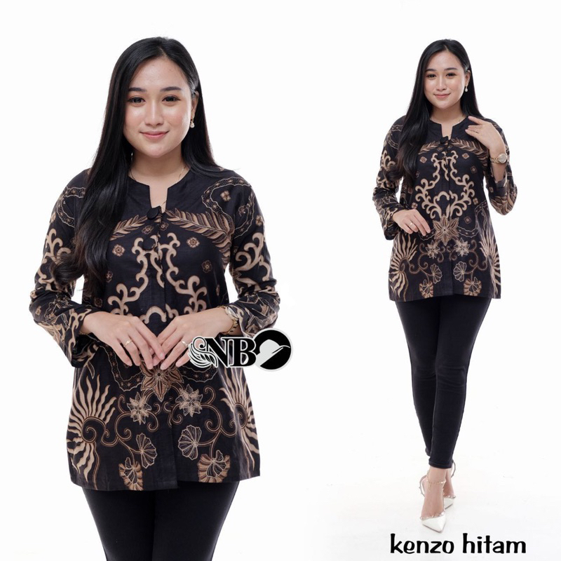 BAJU BATIK WANITA MODERN MONALISA GENES M,L,XL asli PEKALONGAN