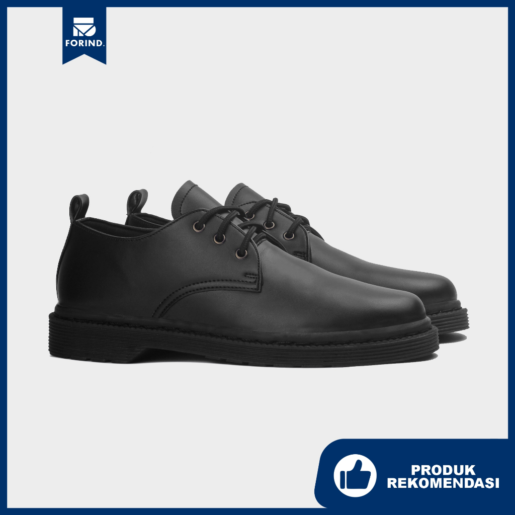 Arkana Black | Sepatu Oxford Pantofel Formal Kasual Kerja Kuliah Pria/Cowok/Men Ori Lokal | FORIND x Satmata