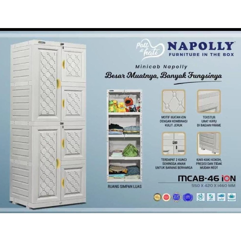 Lemari Napolly Mini Cabinet Susun4 - MCAB-4