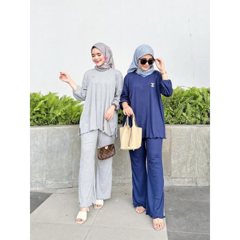 NECI SET - ONE SET NECI KNIT PREMIUM SETCEL KNIT MELAR MUSLIM BUMIL