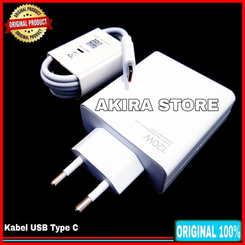 Charger Casan Xiaomi TURBO CHARGE ORIGINAL 100% 120 Watt Type C