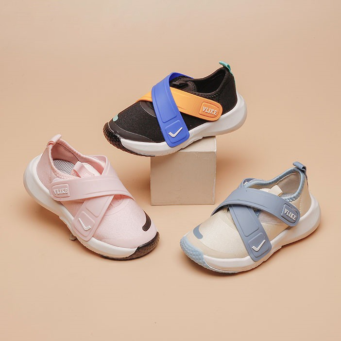 HNK Sepatu Sneaker Slip On Velcro Anak Ringan Laki Laki Perempuan | SLIP ON VLIKE FLEX