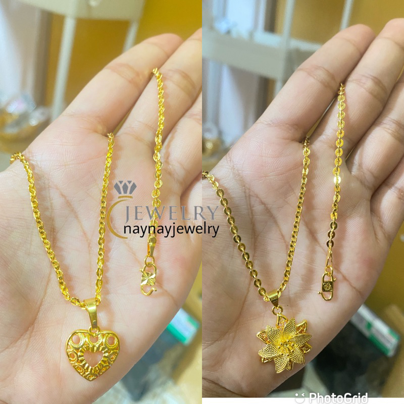 Kalung koin nuri kaca warna 24k / uk 45 cm