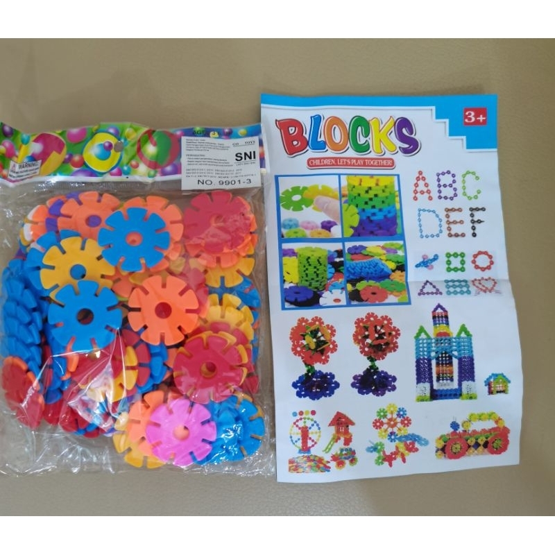 Mainan blok Bongkar pasang bombik bombiq tazos import kantong