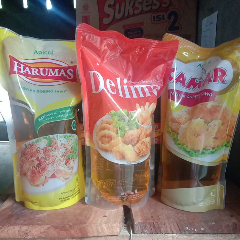 

minyak goreng camar/delima/harumas 1L