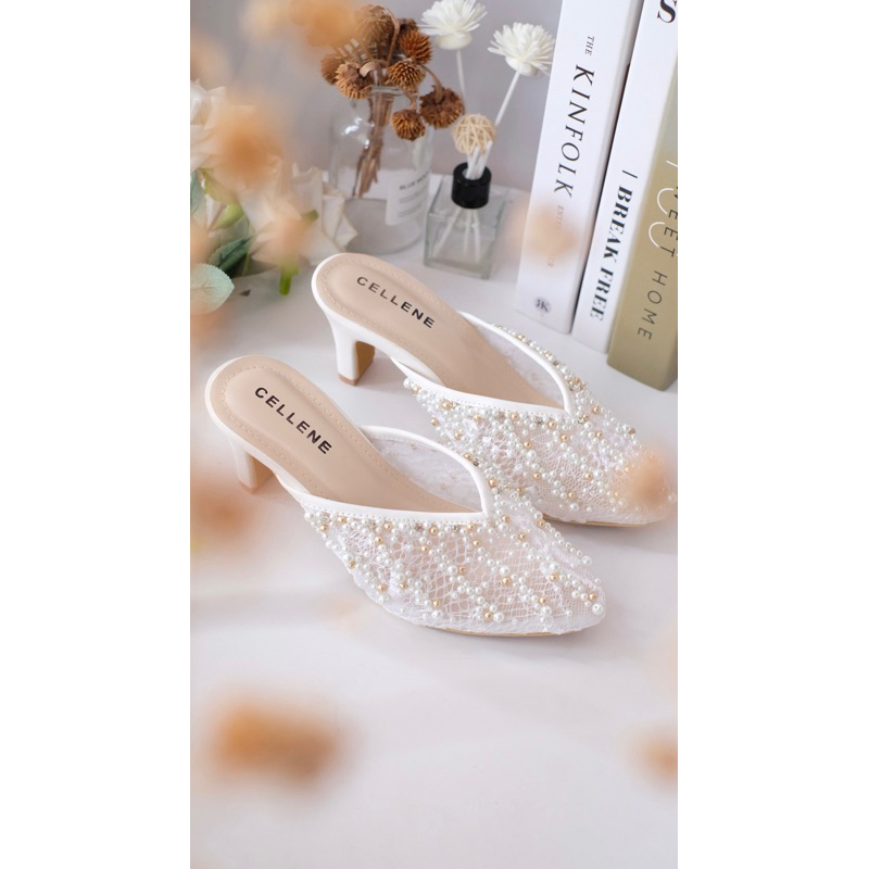 CELLENE Agypt Beads 7cm (Etalase 2) / wedding shoes brokat payet