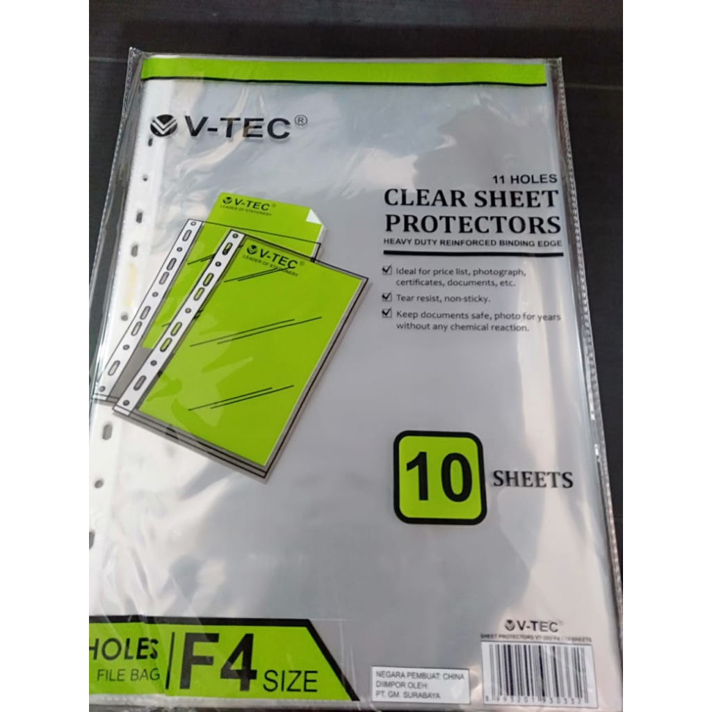 

V-TEC Sheet Protector VT 303/FL {10 lbr/pak}