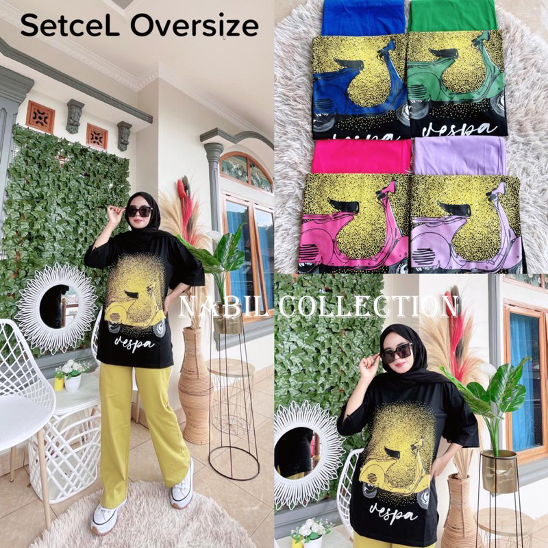 setelan Combad / setcel wanita / setelan kaos import / setelan kaos premium / setelan kaos / setelan  oversaiz