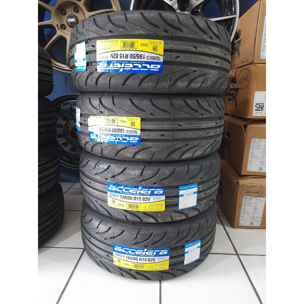 BAN MOBIL TUBLES BAN MOBIL MODIFIKASI TIPE SEMI SLICK MERK ACCELERA 651 SPORT TW 200 195 50 RING 15