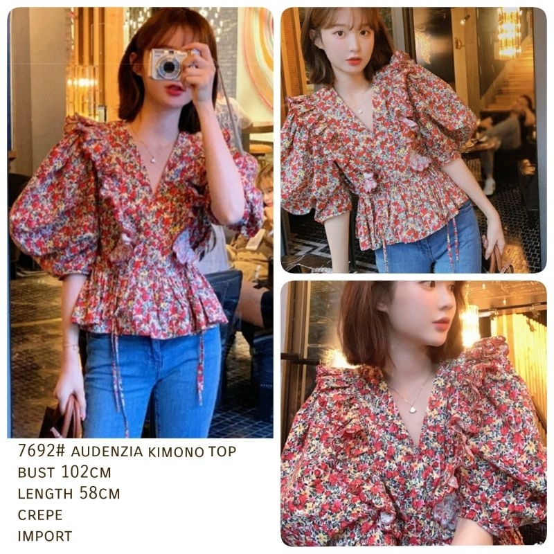 MDLV ~ 7692# Audenzia Kimono Top Import
