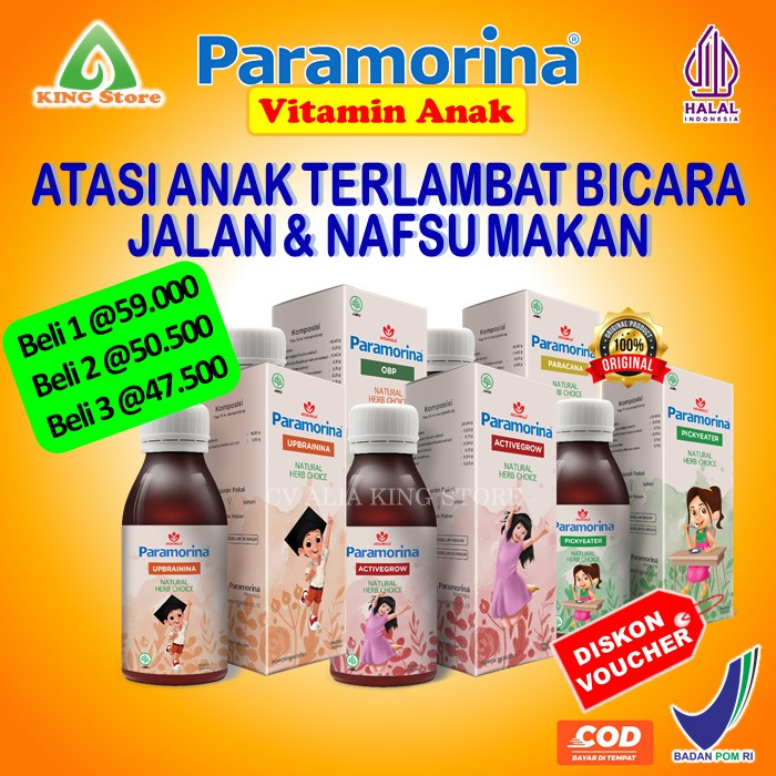 Paramorina 100 ml Madu Suplemen Vitamin Anak Terlambat Jalan Bicara Speech Delay Penambah Nafsu Maka