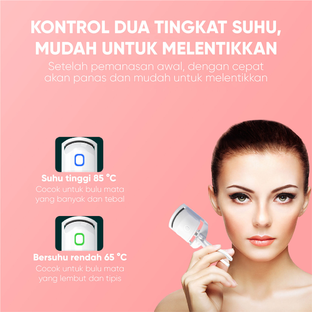 BOMIDI Electric Eyelash Curler EC1 Big Eye Curling Long-lasting hold Penjepit Bulu Mata Elektrik