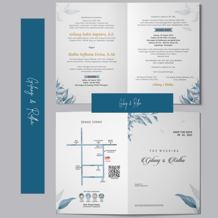 (400 pcs undangan amplop) Cetak Undangan Pernikahan Sabuk Murah Kertas BC, Unik, Mewah, Bahan kertas