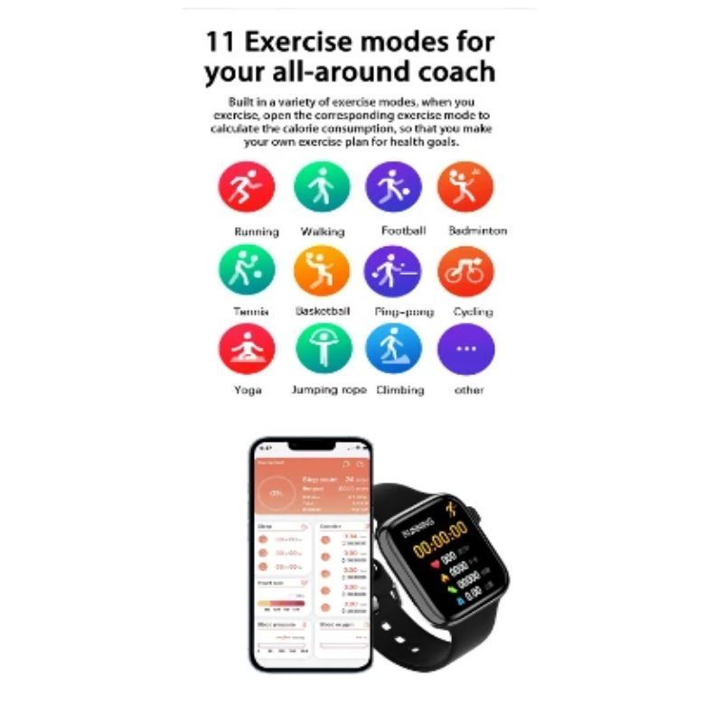 SMARTWATCH Bluetooth Call Wireless Charging Z52 Fitnes Tracker Detak Jantung