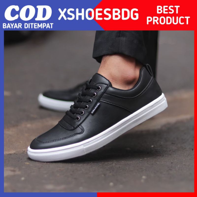 Sepatu Casual Sneakers Pria Kulit Syntetic Sepatu Pria Casual Sneaker Polos Ori Kerja Kuliah Kantor
