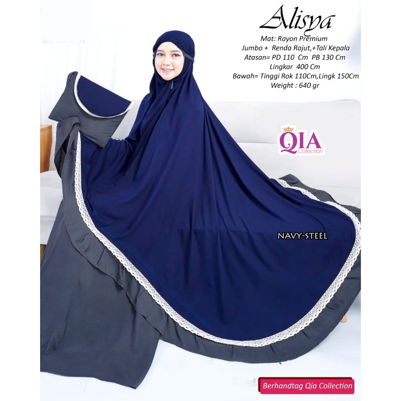 Alisya mukena dewasa rayon jumbo polos