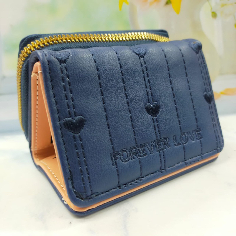 DOMPET WANITA LIPAT RESLETING BORDIR KOREA FOREVER YOUNG