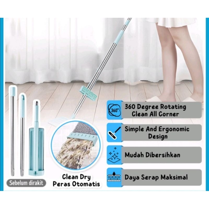 NEW Sapu Pel Lantai ULTRA MOP Microfiber Tarik Praktis