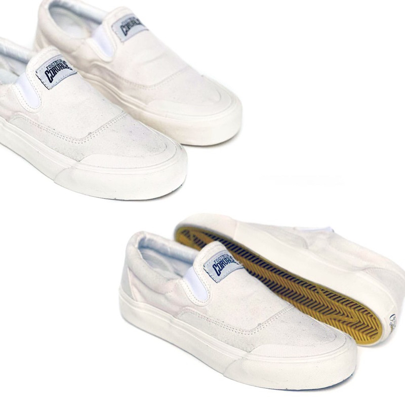 SEPATU CORVALUE FOOTWEAR - Sepatu Slip On Louisvile Offwhite OG