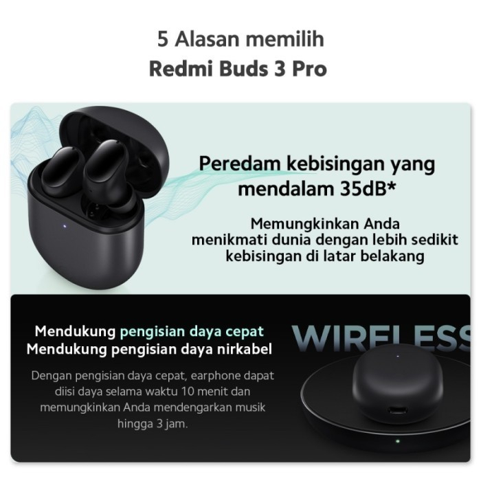 Xiaomi MI Redmi Buds 3 Pro Black | TWS Earphone Xiaomi