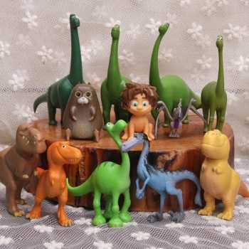 < Sja > Set Dinosaurus Figure Set 12 Pcs Hiasan Kue Pajangan Mainan Hiasan Topper Set Mainan Anak
