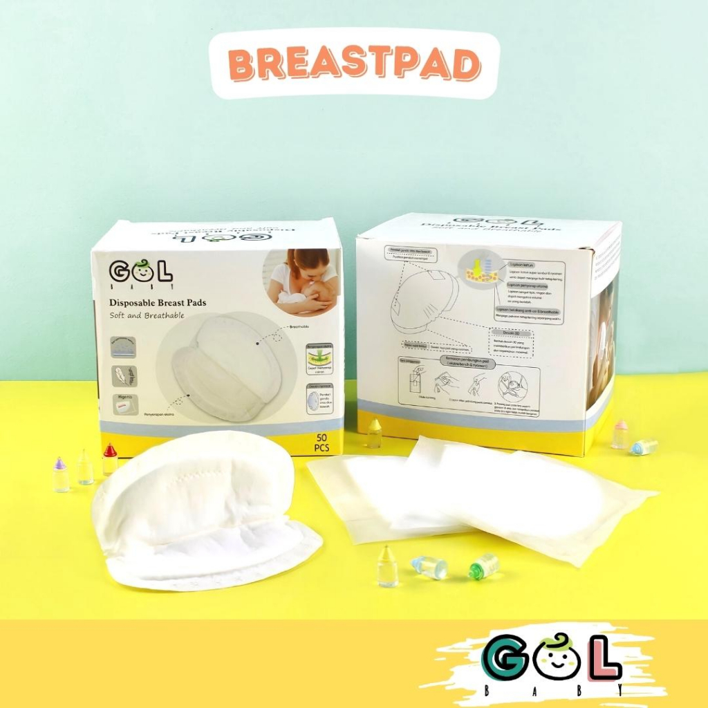 GOL Baby  Breast Pad Breastpad Breastpads Pads Pembalut asi menyusui 3D isi 50