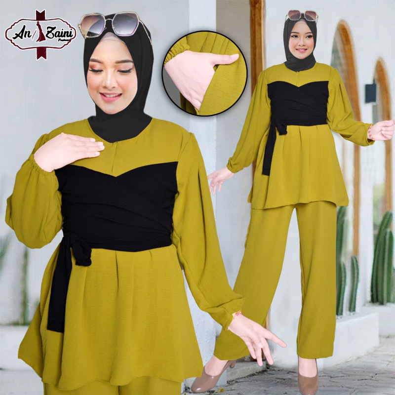 Setelan Lesty One Set Atasan Dan Celana By Faeyza Baju Wanita